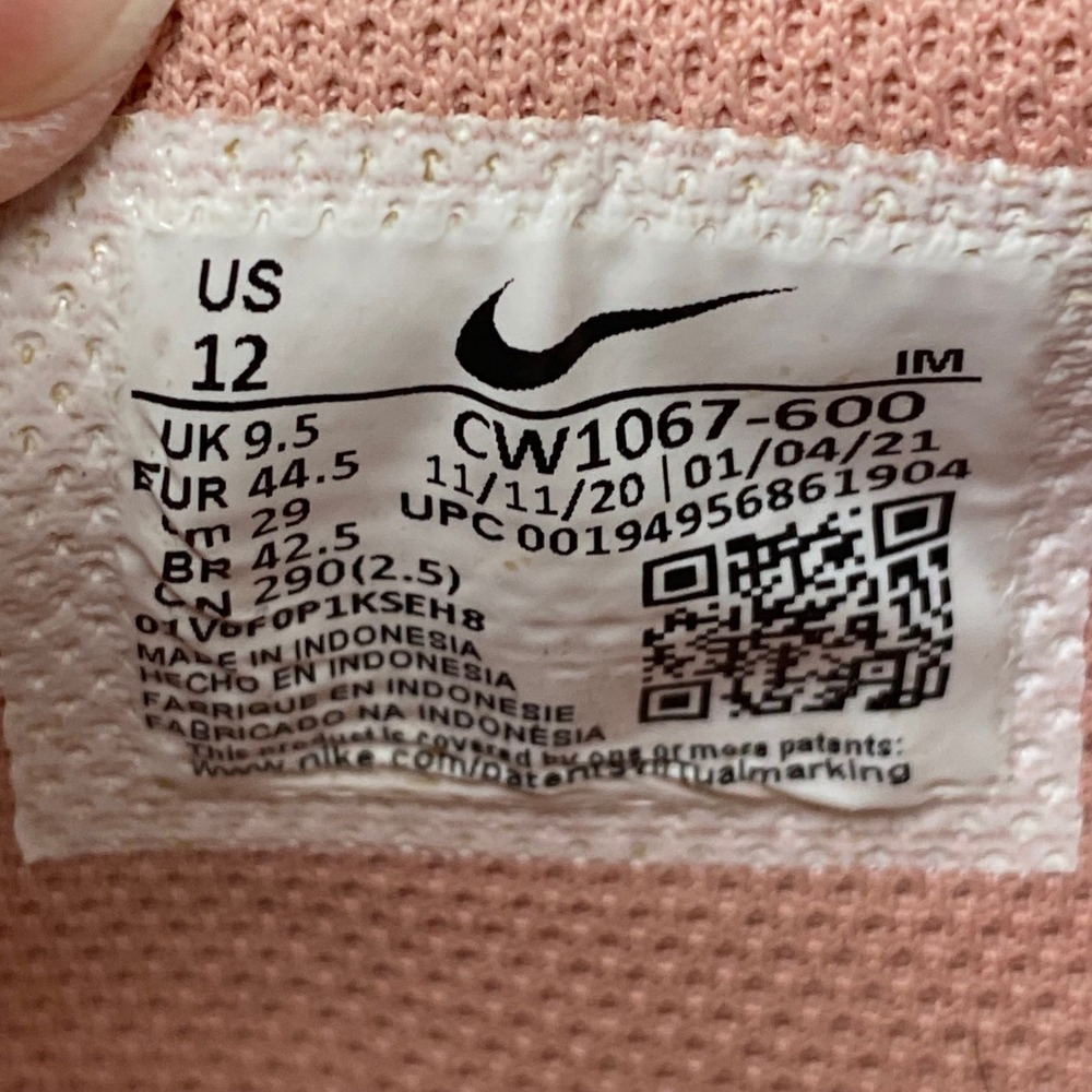 Nike Court Vintage Premium Pink Leather Sneakers Casual Shoes Size 12 - Picture 9 of 9